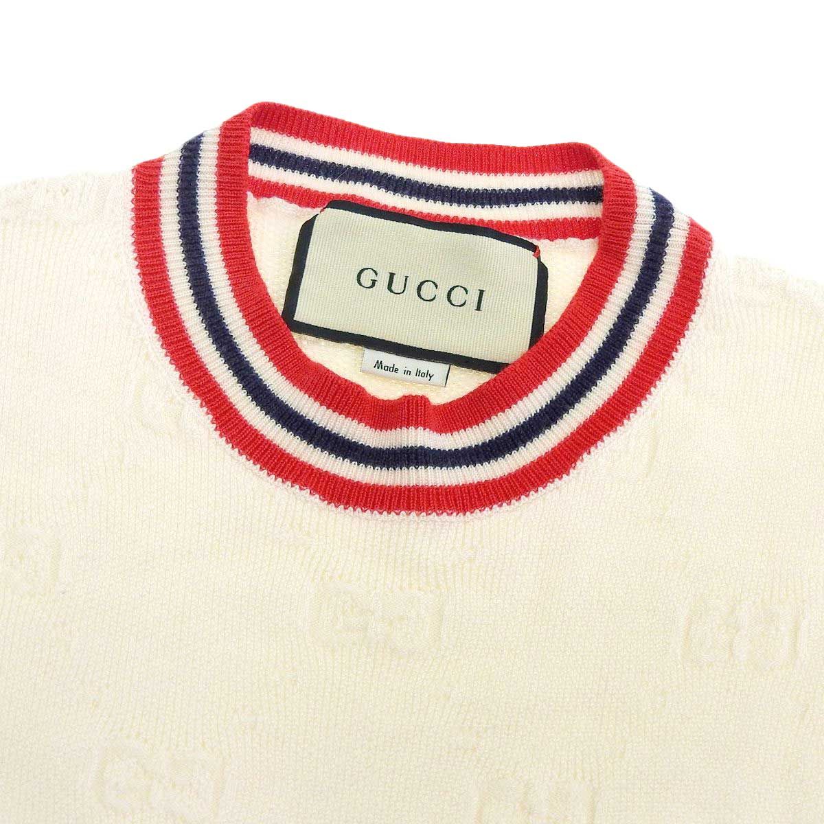 グッチ GG クルーネック ニット 579818 レディース オフホワイト GUCCI【中古】 【アパレル・小物】