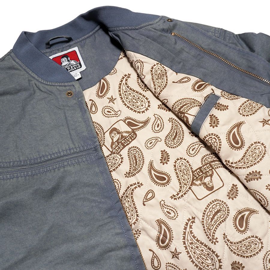 BEN DAVIS FADED CUP SHOULDER JACKET BLUE GRAY ベンデイビス ジャケット カップショルダージャケット ダービージャケット アウター KANDAIZUMI_COM