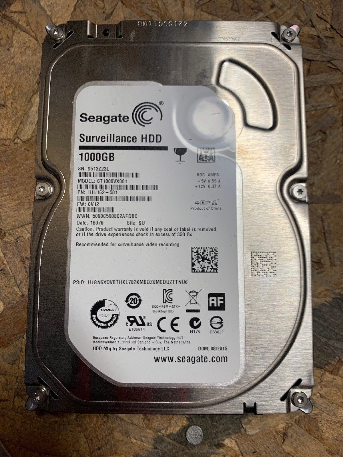 Seagate 3.5 HDD 1 TB 内蔵 SATA ST1000VM002 1 TB ハード ドライブ DVR PC