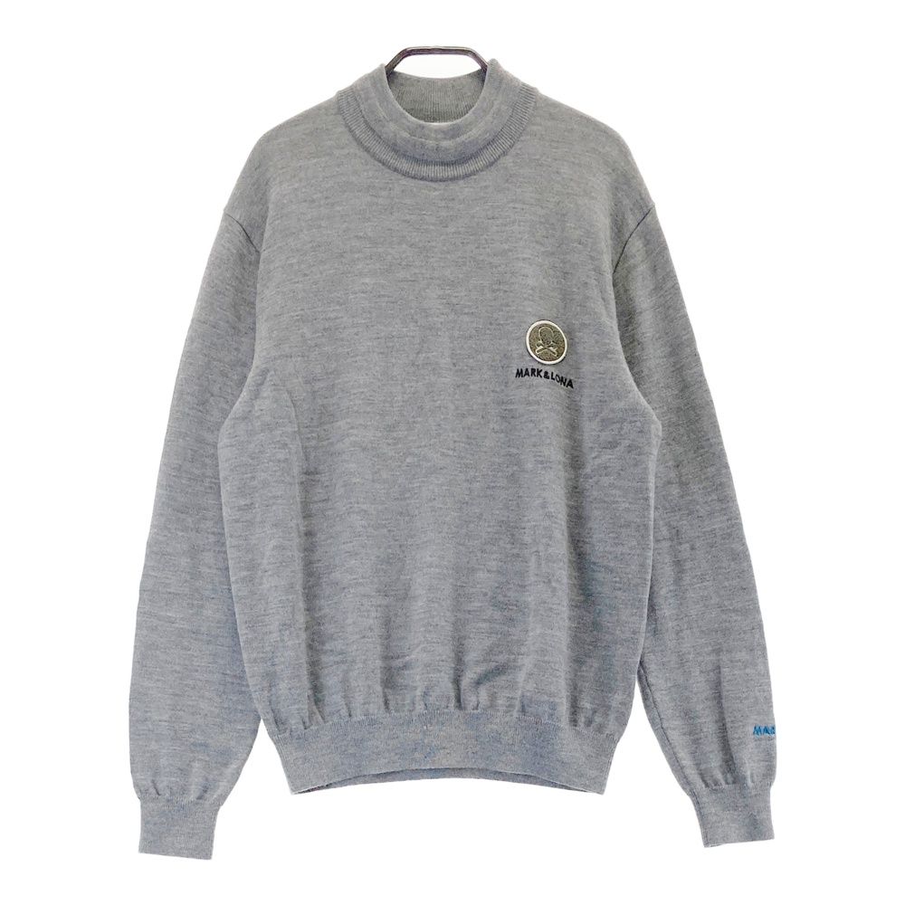 サイズ 46 MARK-LONA マークアンドロナ モデル ウール ハイネック 長袖ニットセーター グレー系 240101535376 ゴルフウェア メンズ ストスト