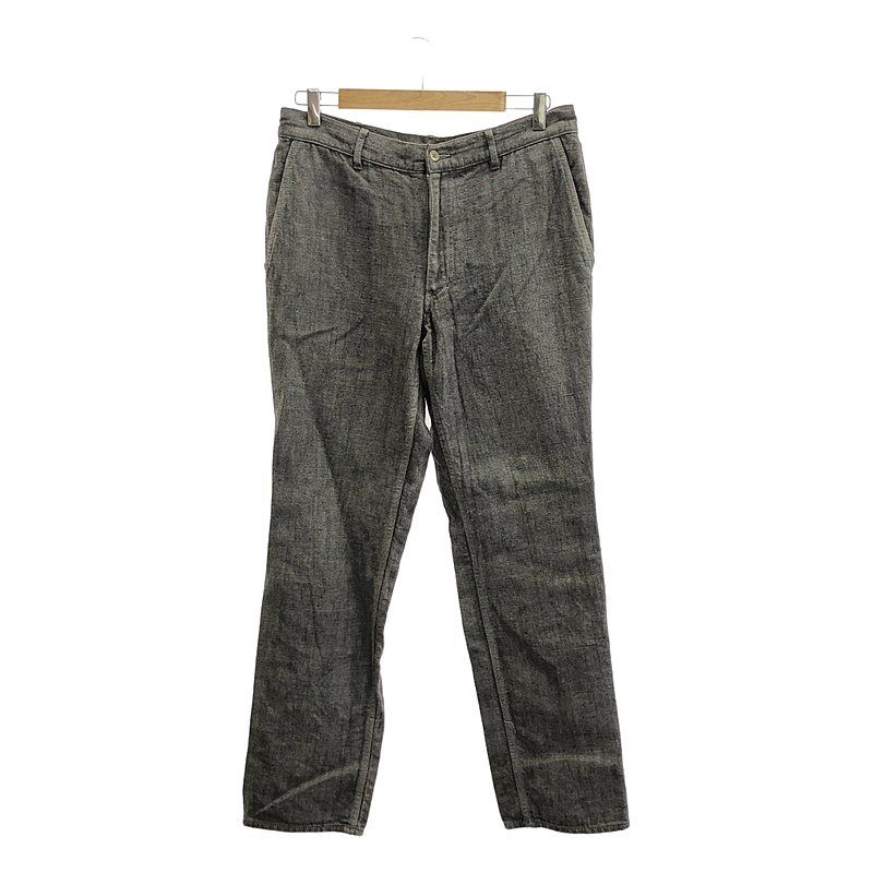 COMME des GARCONS HOMME PLUS | コムデギャルソンオムプリュス | 2004SS | 製品染め リネンコットン ツイル テーパード パンツ | M | グレー | メンズ
