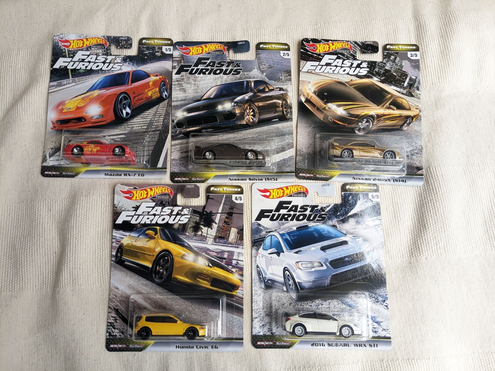 ホットウィール ワイルドスピード fast tuners 5台セット ホットウィール ワイルド・スピード FAST TUNERS ファストチューナーズ