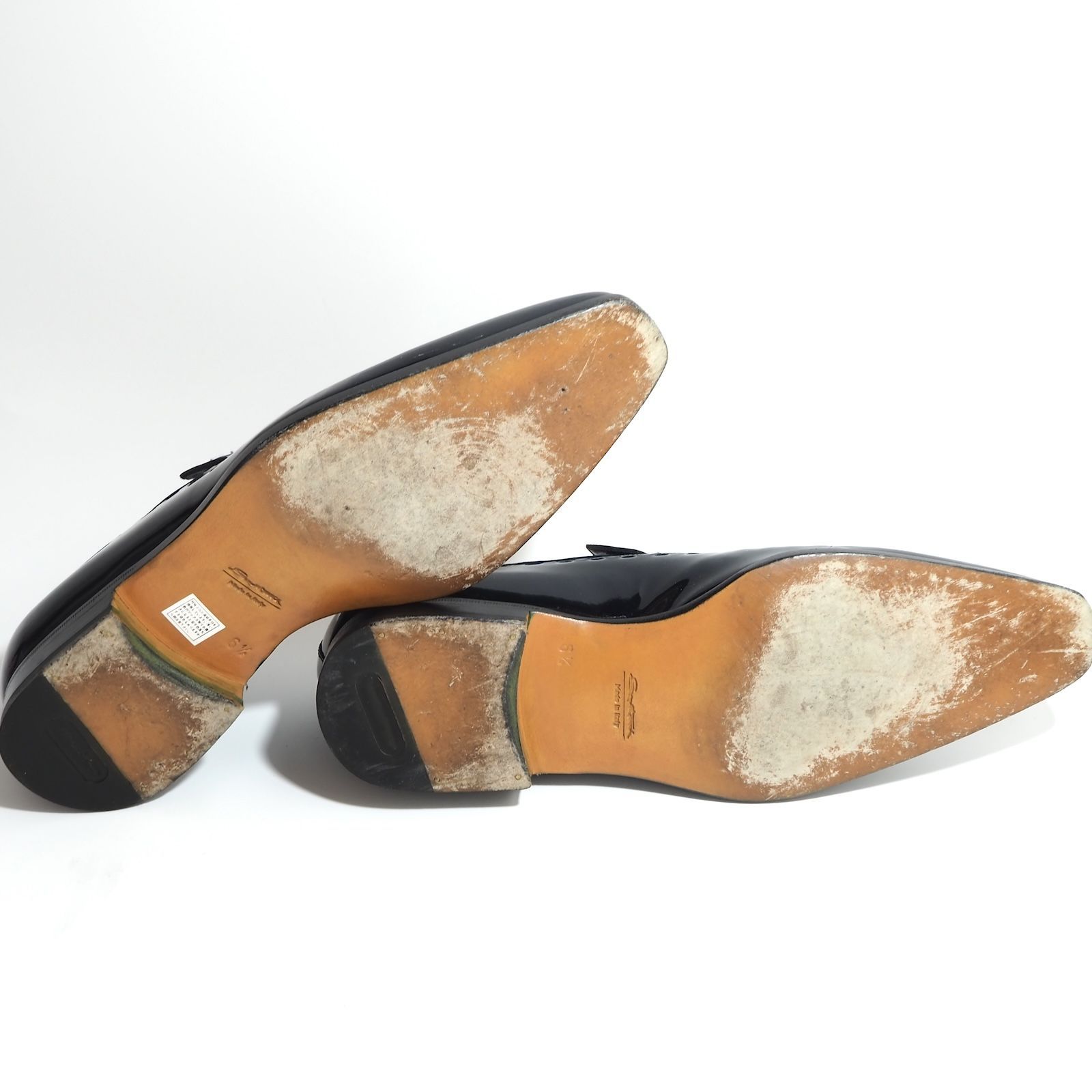 ◎サントーニ Santoni パテントレザー 切り替え シューズ 6.5 25 ◎サントーニ Santoni パテントレザー 切り替え シューズ 6.5 25