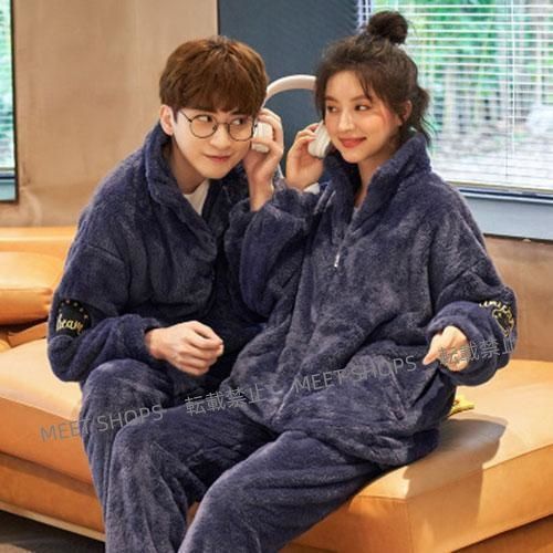 ペア パジャマ 冬 もこもこ カップル ペア ルームウェア 上下 セット ペア パジャマ もこもこ カップル パジャマ 秋冬 ペア 結婚祝い プレゼント ペアパジャマ ddhc86