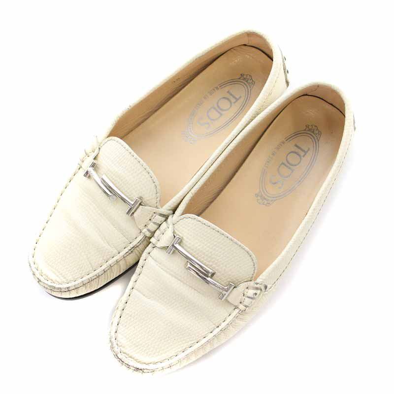 トッズ TOD'S ローファー モカシン レザー 36 23cm 白 ホワイト /YI9 ○D - メルカリ