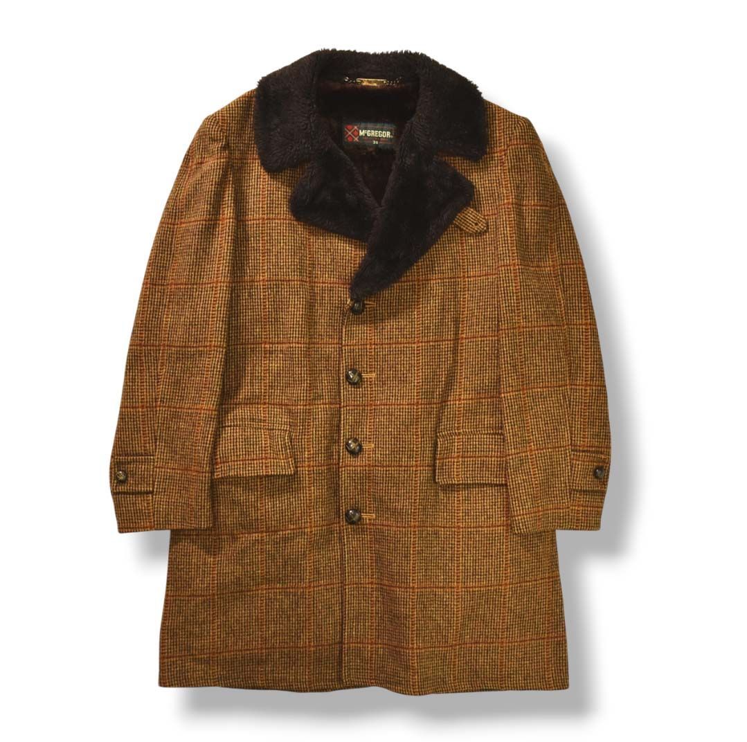 【レア❗️】80s McGREGOR ピーコート 金ボタン ヴィンテージ 古着 70s vintage McGREGORガンクラブチェック柄コート USA製 - メルカリ