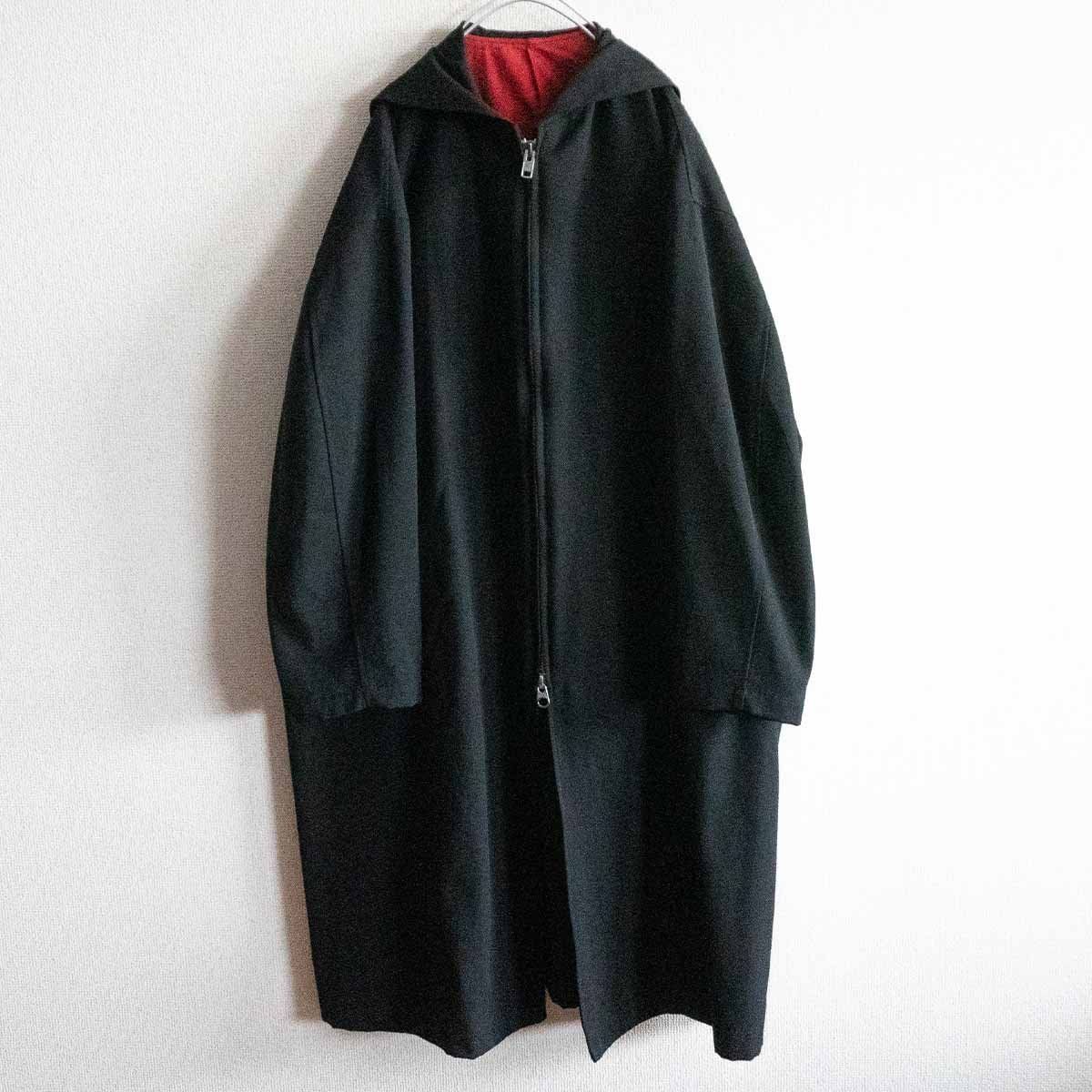 Y's ブラック ケープコート フード付き 期間限定 y's 黒 フード付き ポンチョ・ケープコート 期間限定