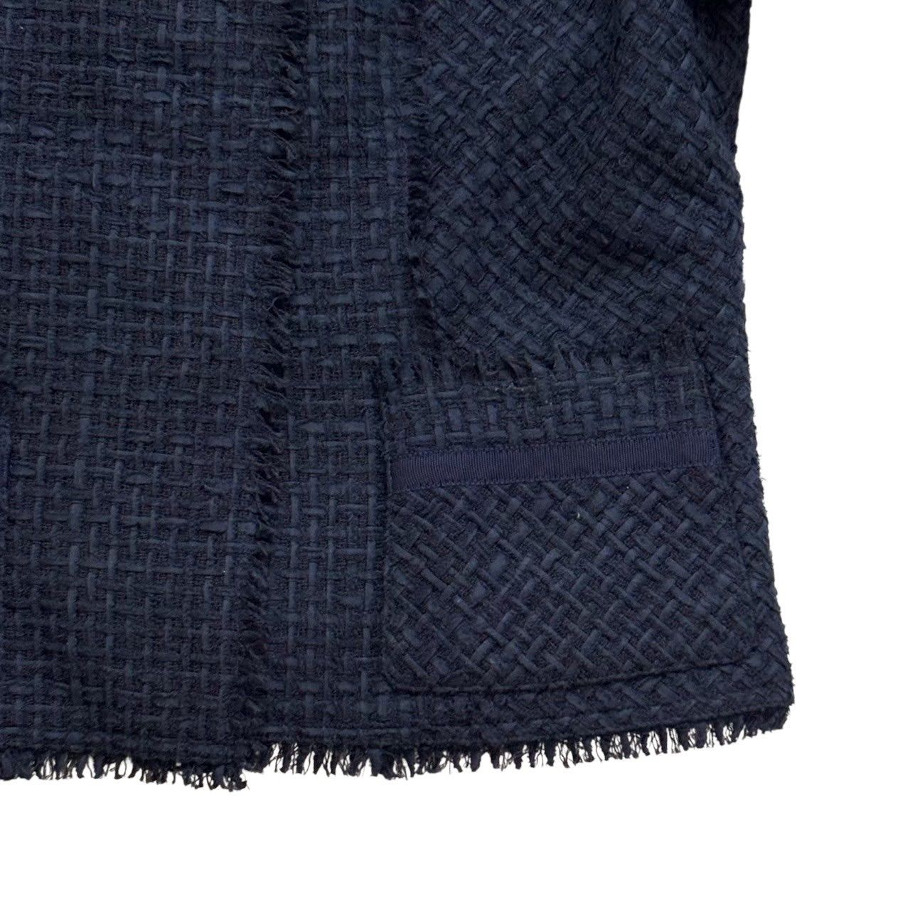 Rene ルネ ノーカラージャケット 紺 ネイビー アウター 入園式 卒園式