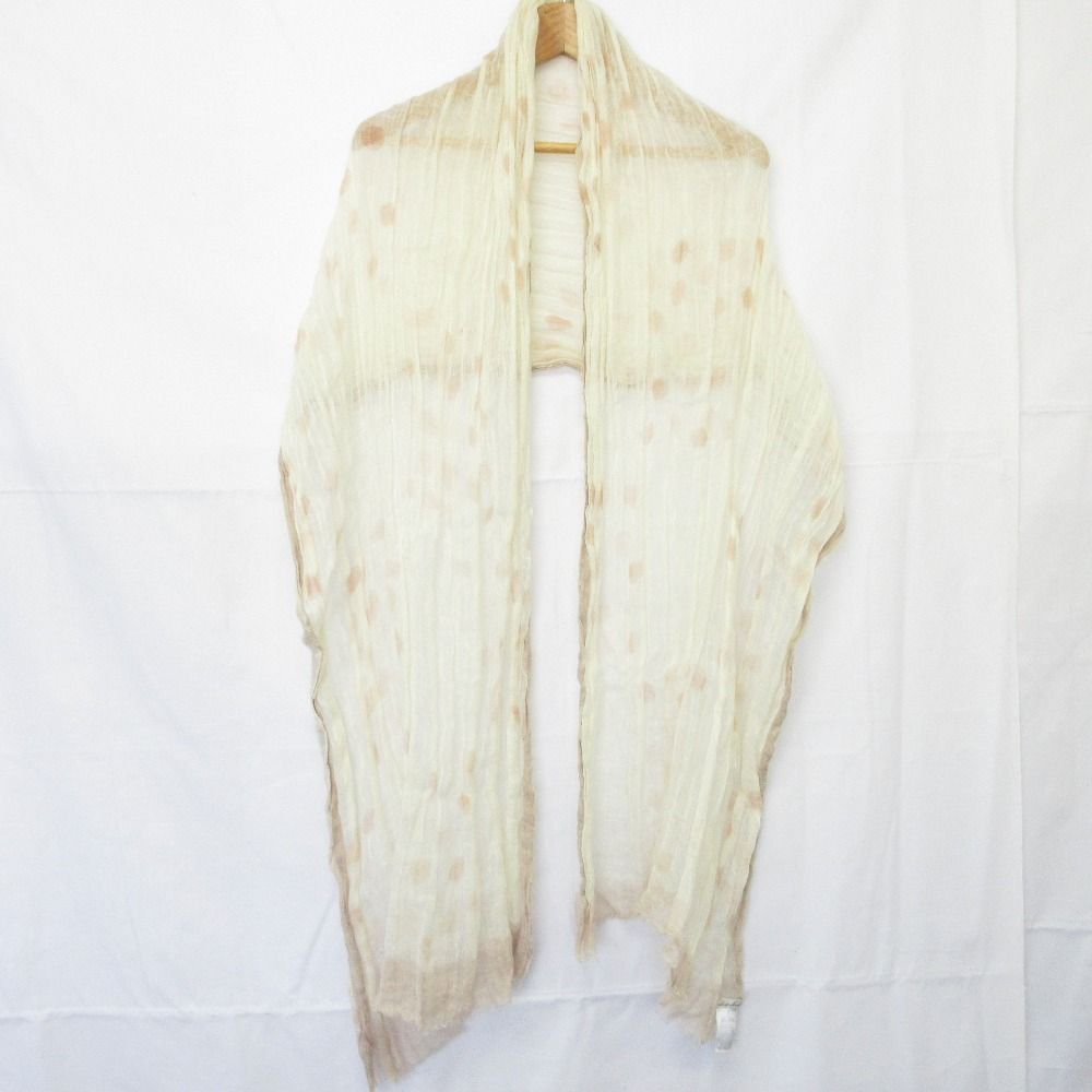 【美品】Faliero Sarti. ◆ストール◆ドット　ベージュ Faliero Sarti ファリエロサルティ ストール ボーダー アルパカ