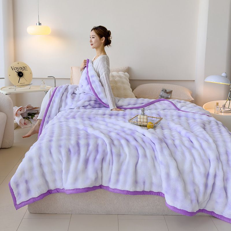 毛布 もこもこ毛布 150×200cm ふわもこ ひざ掛け 掛け毛布 ラグジュアリー ブランケット 2枚合わせ セミダブル ダブル マイクロファイバー あったか 暖かい 厚手 洗える 洗濯可 秋冬