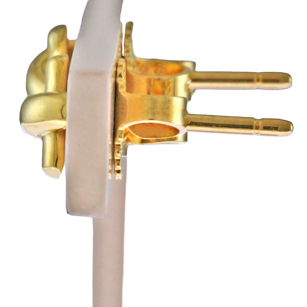 ティファニー クロスステッチ ピアス 18金 K18イエローゴールド  