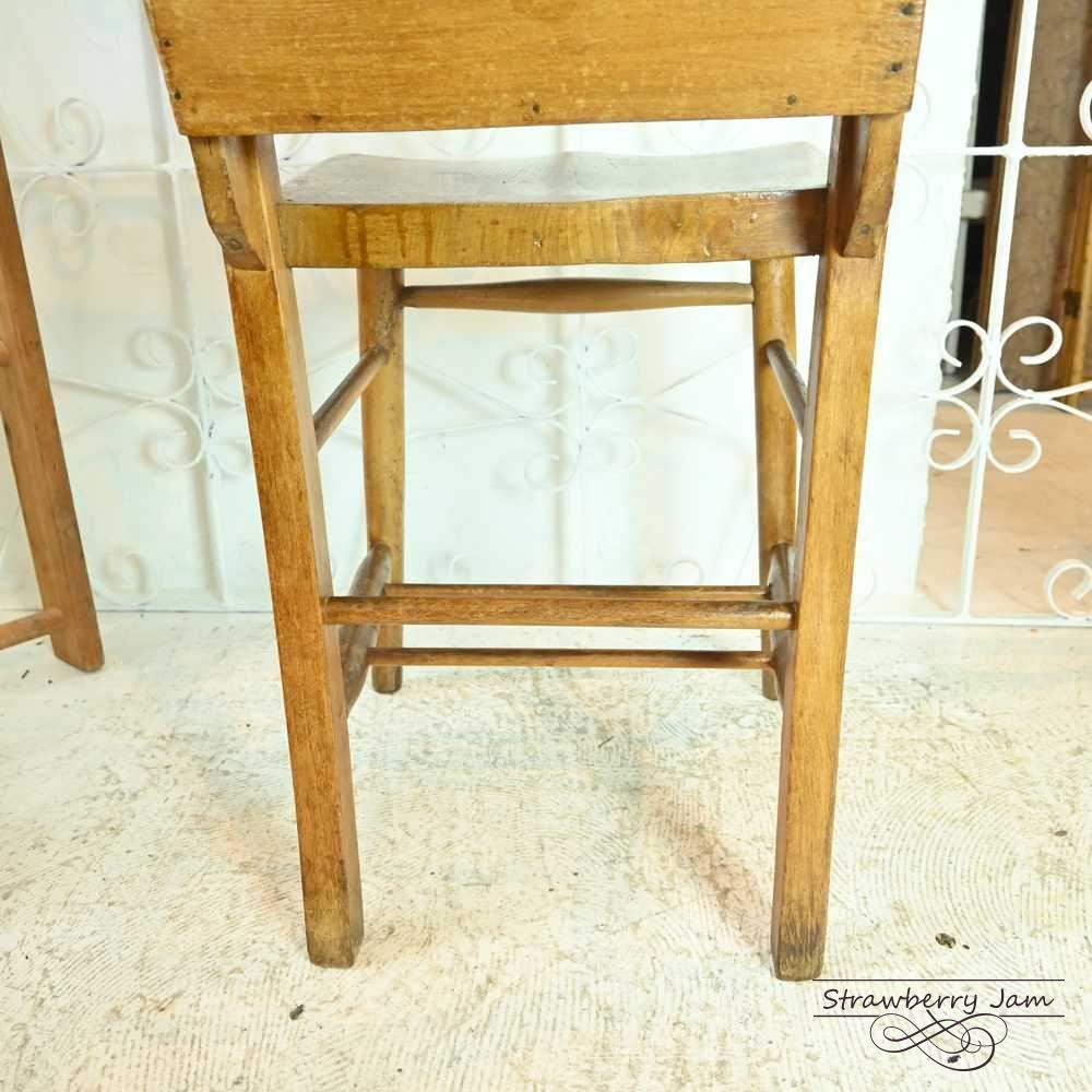 L3705-17-5 英国アンティーク チャーチチェア ダイニングチェア 教会