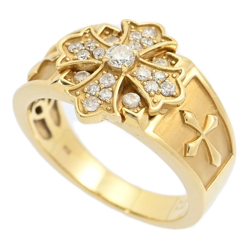 アイアンクロス・ダイヤモンド・ダイヤモンドリング・指輪/K18YG/750  