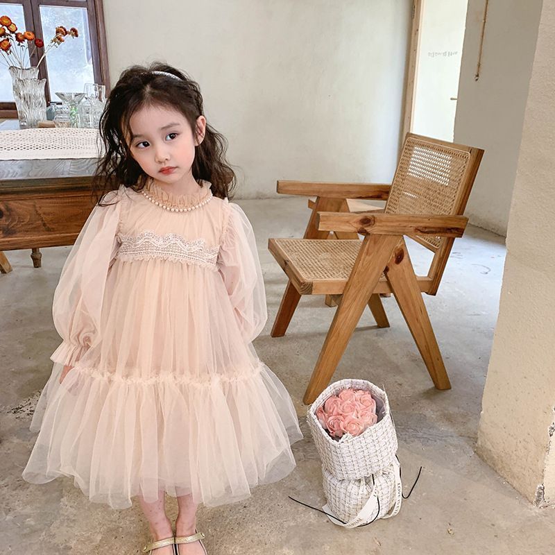 子どもドレス 女の子 ワンピース チュール レース 切り替え 入学式 子供服 プチハイネック 子供服 キッズ 秋 冬 春 可愛い キッズ服 プレゼント 内祝い 幼稚園 保育園 おしゃれ 長袖 jinmi03