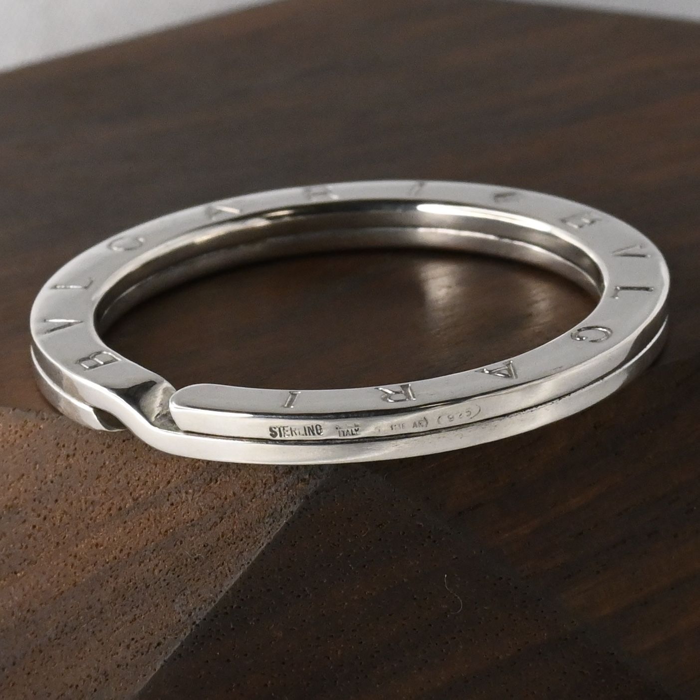 BVLGARI ブルガリ シルバーキーリング 研磨済】BVLGARI BVLGARI ブルガリ シルバーキーリング 研磨済】BVLGARI