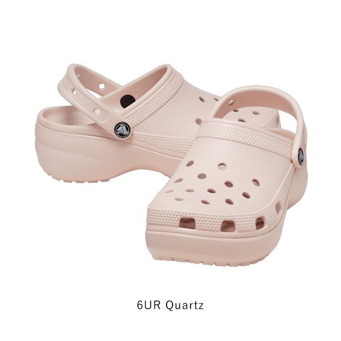 正規取扱店 クラシック プラットフォーム クロッグ ウィメン Crocs クロックス サンダル レディース 厚底 春 夏 秋 21 22 23 24 25 26 27cm  206750 ピンク 6UR Quartz