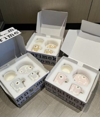 Unikkoグレーとホワイトのマグカップ4点セット