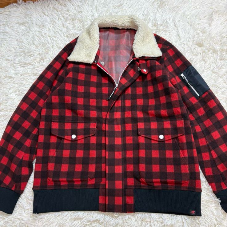 ニューバランス ゴルフ セットアップ 防風 フリース 上下 ギンガムチェック 7サイズ