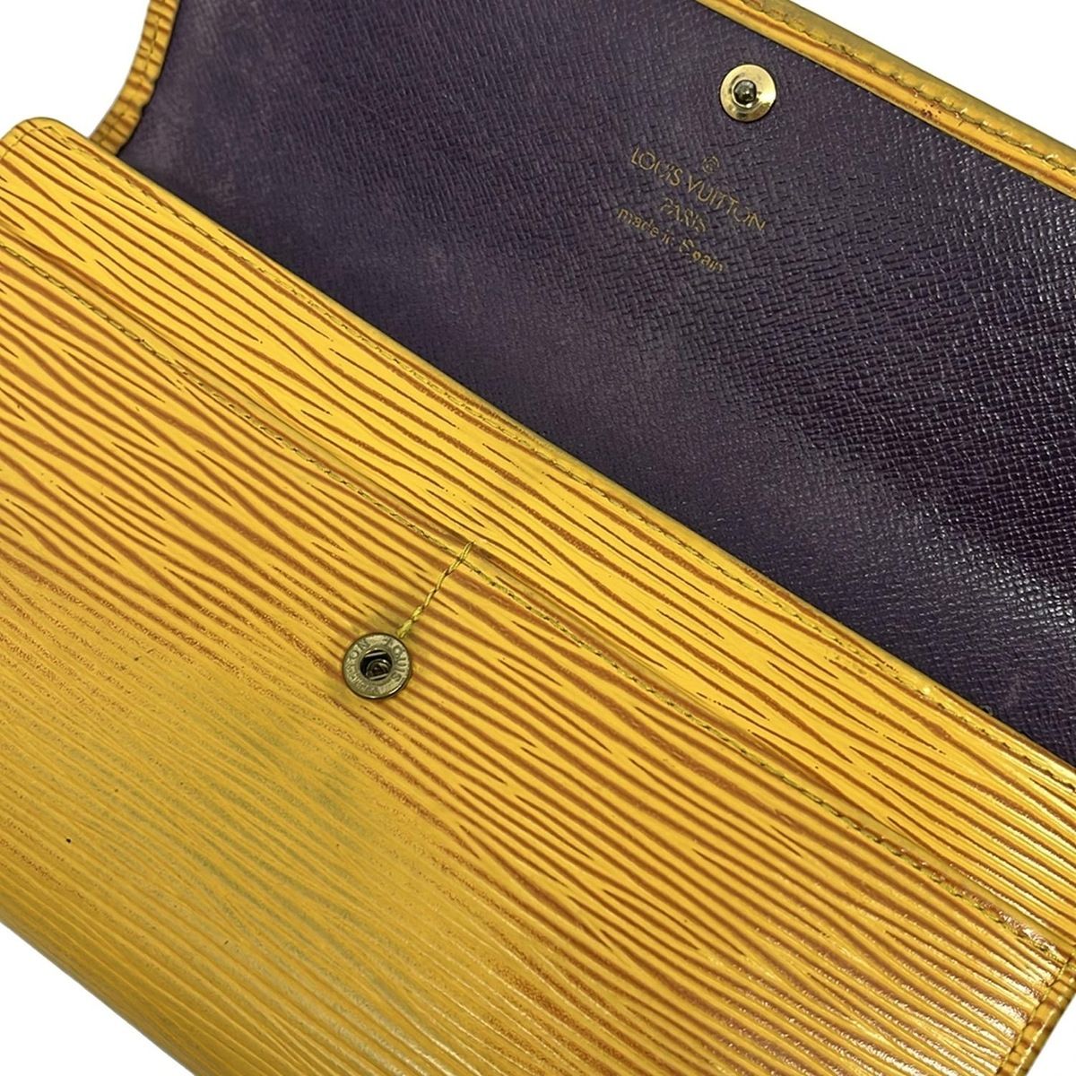 LOUIS VUITTON ポルトモネクレディ 長財布 Ｍ63579 ルイヴィトン エピ ポシェット ポルトモネクレディ イエロー 長