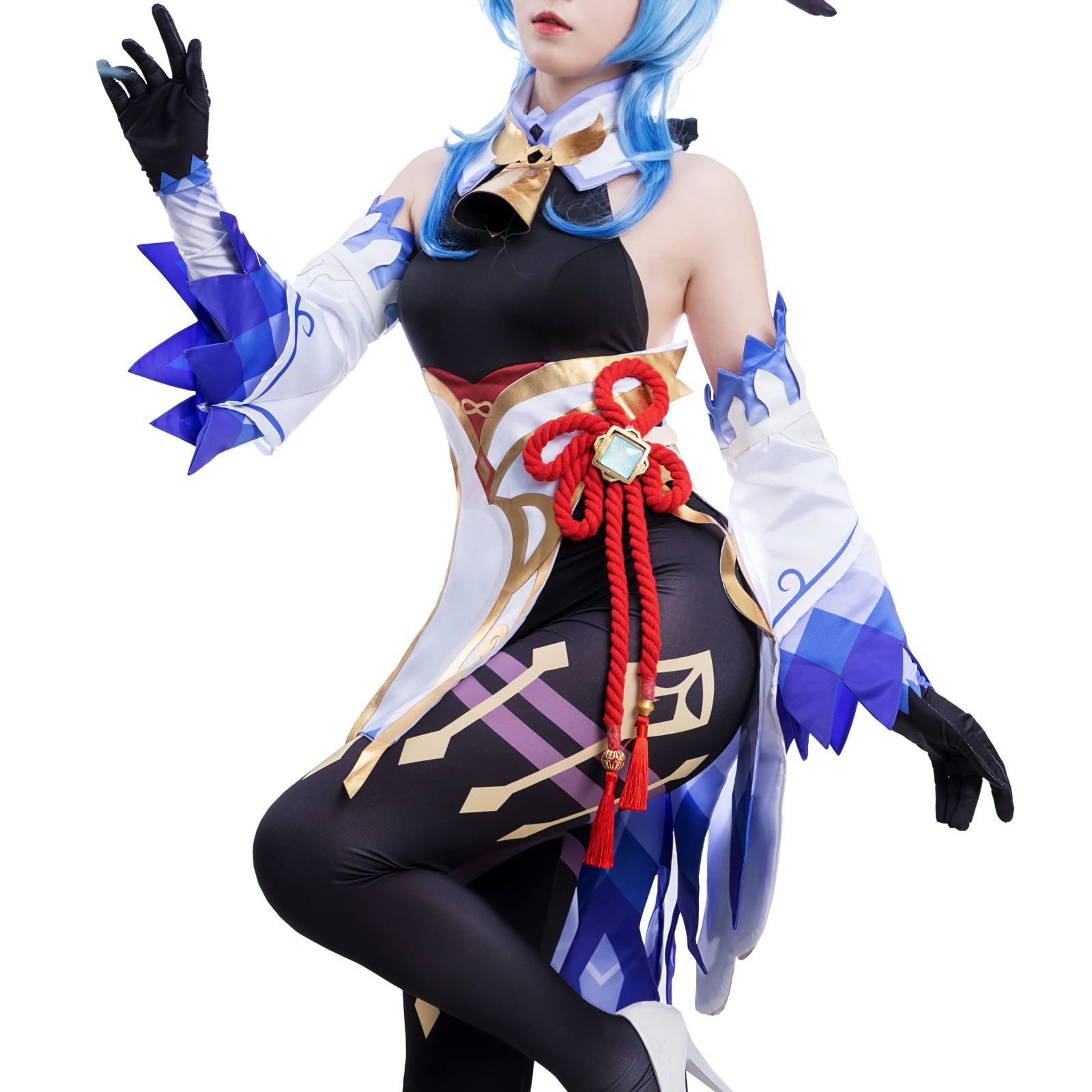 五次元 高品質 原神 璃月 甘雨 コスプレ衣装 ウィッグ付き 循々守月 甘雨 コスプレ げんしん風 Genshin impact風 かんう コスプレ カンウ 仙麟の BJ0919ML04