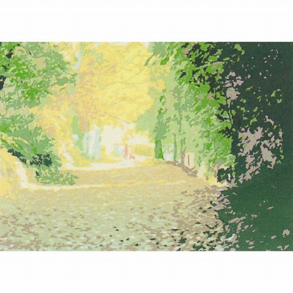 吉岡浩太郎『木漏れ陽の路』シルクスクリーン 版画【大衣】 額