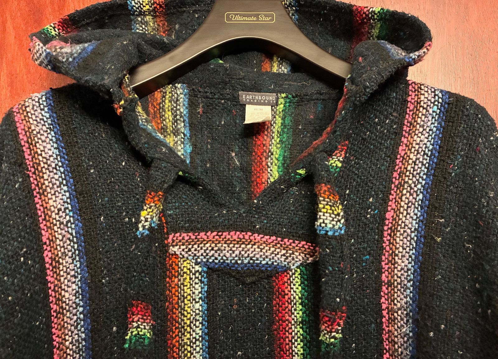 MADE IN MEXICO製 90s EARTHBOUND TRADING CO メキシカンラグ柄 プル 