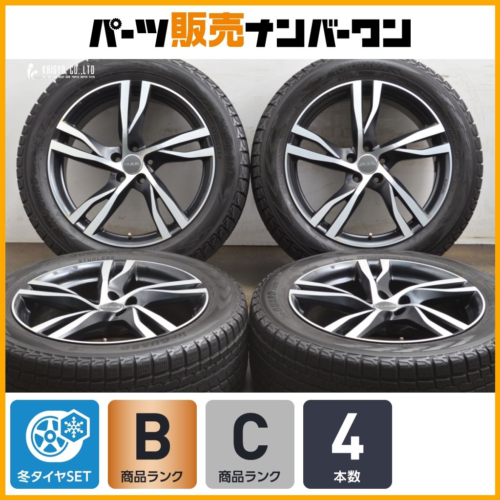 程度良好品 MAK ストックホルム 19in 8J 42.5 PCD108 ヨコハマ アイスガード G075 235 55R19 イヴォーク Eペイス XC60 XC90 設計