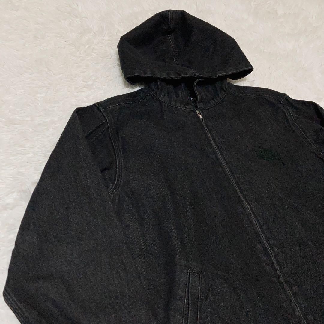 【入手困難】STUSSY アクティブジャケット フルジップ ビッグロゴ 黒 L 入手困難】STUSSY アクティブジャケット フルジップ ビッグロゴ 黒 L