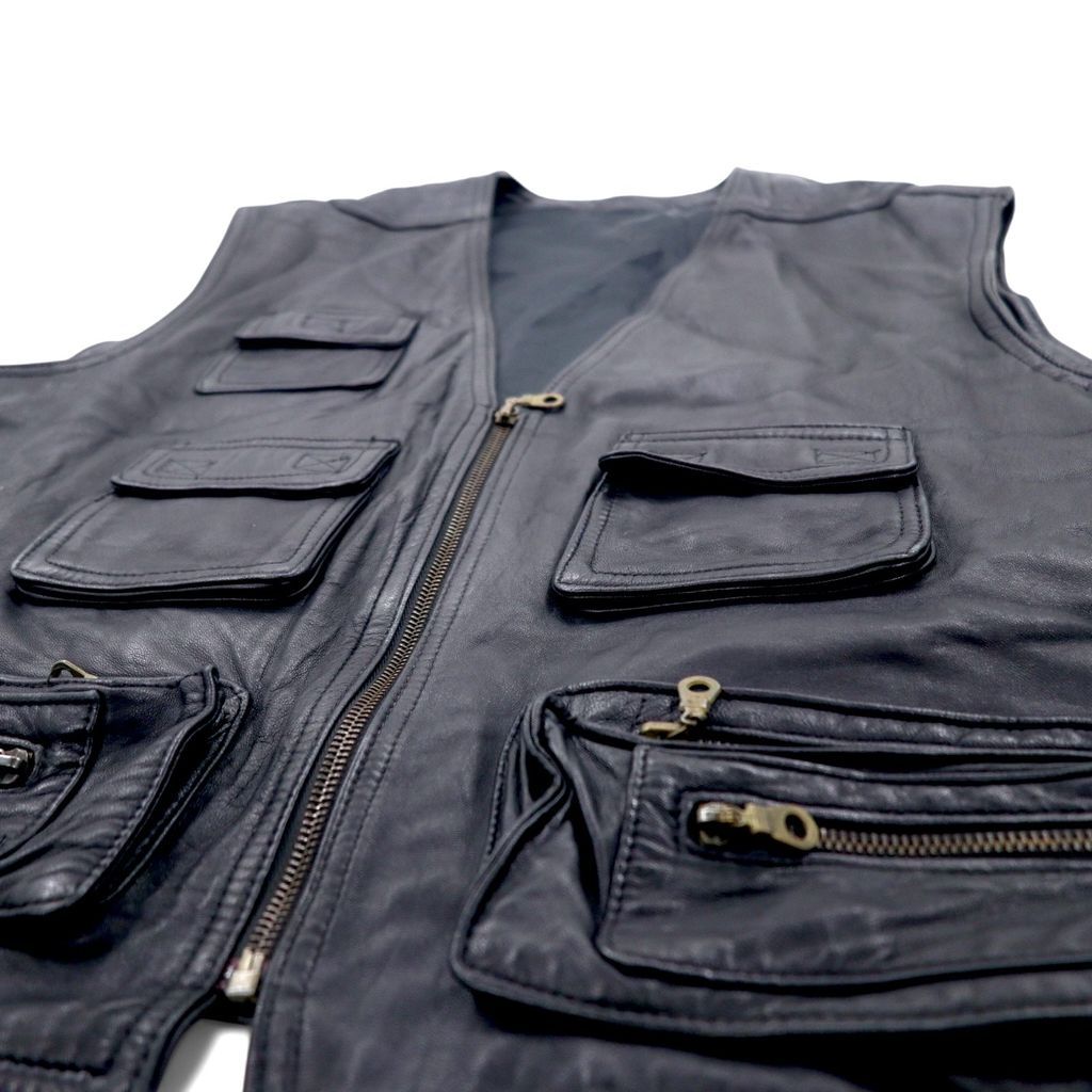 Vintage Leather Hunting Vest ユーティリティ レザー ハンティング