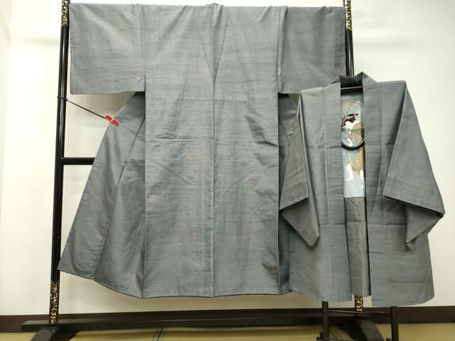 平和屋着物●男性　紬　アンサンブル　錫色　正絹　逸品　DAAT1004tw 平和屋着物○男性 紬 アンサンブル 錫色 正絹 逸品 DAAT1004tw - メルカリ