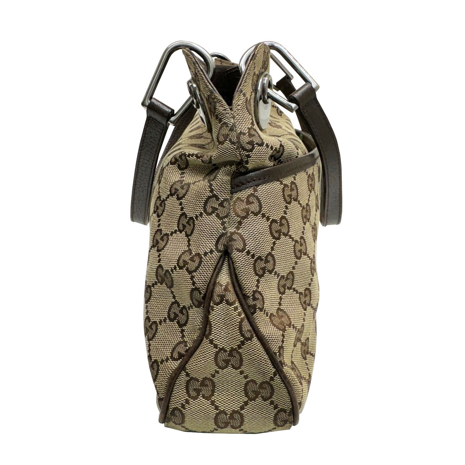 GUCCI GGキャンバス トートバッグ ハンドバッグ 肩掛け 121023 GUCCI グッチ GGキャンバス ハンドバッグ トートバッグ 121023