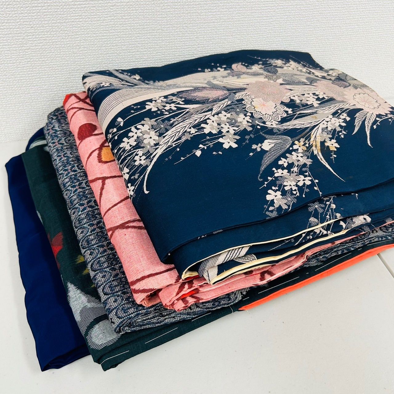アンティーク 着物 正絹 5着 着物まとめ売り リメイク材料 m-125