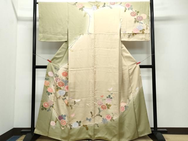 平和屋着物○訪問着 枝花文 金彩 鈴乃屋扱い 正絹 逸品 CAAY2954vf