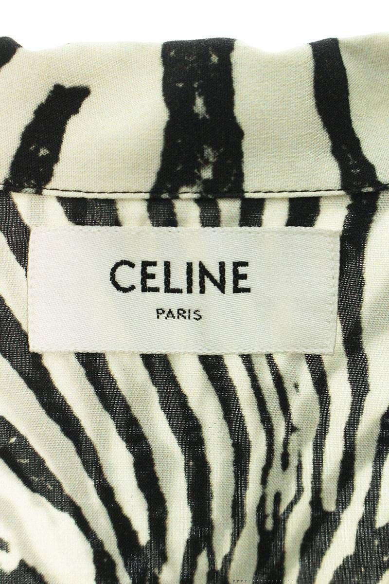 CELINE セリーヌ 22SS ゼブラプリント ルーズハワイアン レーヨン