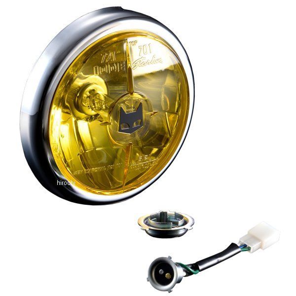 800-8307 マーシャル MARCHAL ヘッドライト 721.701スタールクスASSY 130φ 4ミニ用 黄