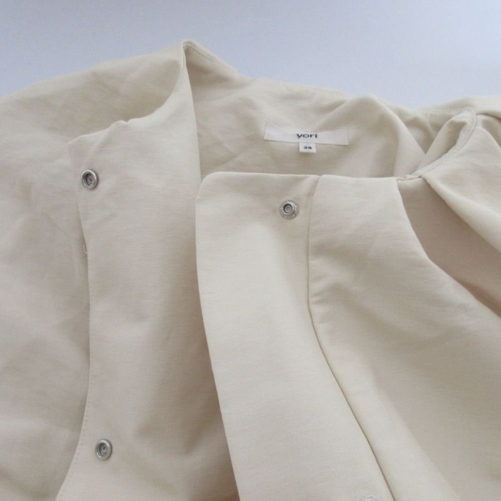 良品 22SS yori ヨリ サイドフレアカラーコート YR2225-001SP サイズ38  