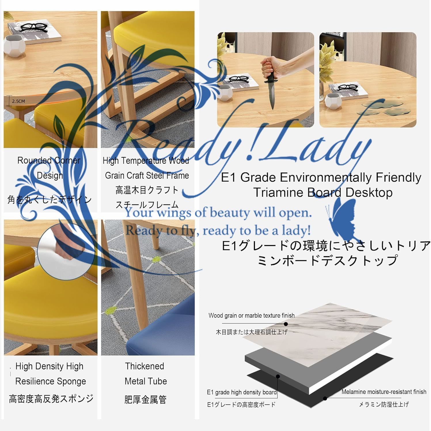 モダンデザインテーブルと椅子セット