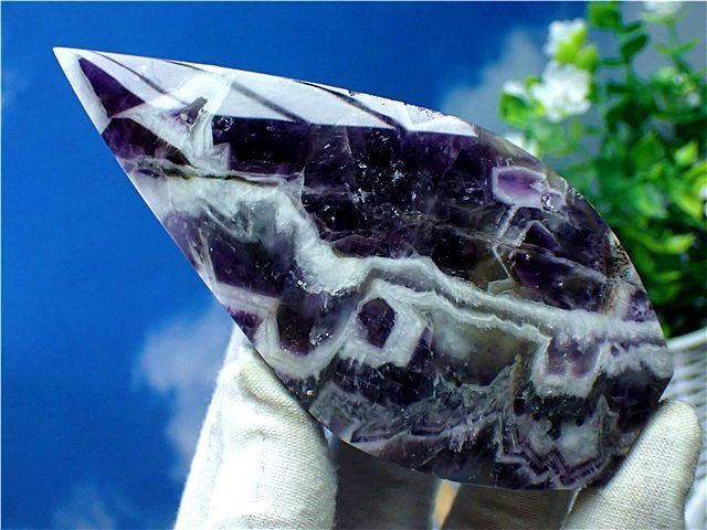 天然～愛の守護石～夢幻紫水晶アメジスト 原石YTHB86G3/40G29C