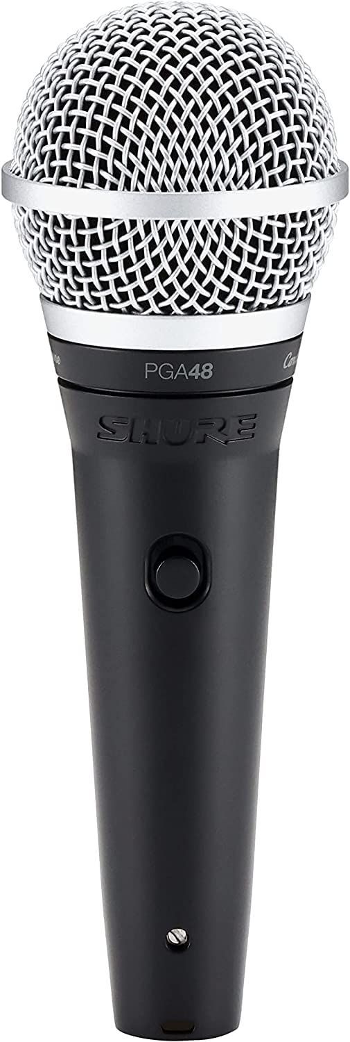 SHURE シュア ダイナミック ボーカル マイクロホン カーディオイド|スイッチ付|XLR-フォーンケーブル付属 PGA48-QTR-J ブラック |2年