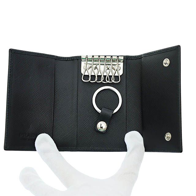 プラダ PRADA SAFFIANO サフィアーノ レザー キーリング付き 6連キー  