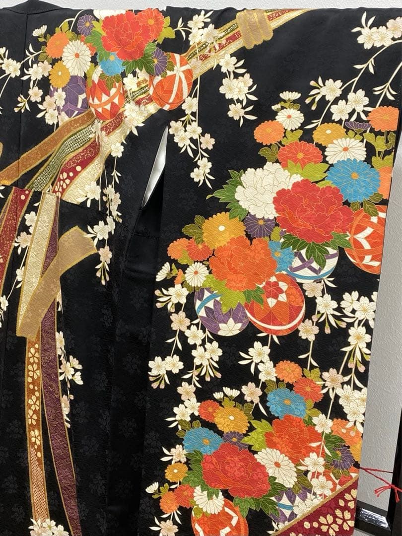 振袖 青柳 十日町 豪華 金駒 金彩 紋意匠 身丈161cm パールトーン加工済