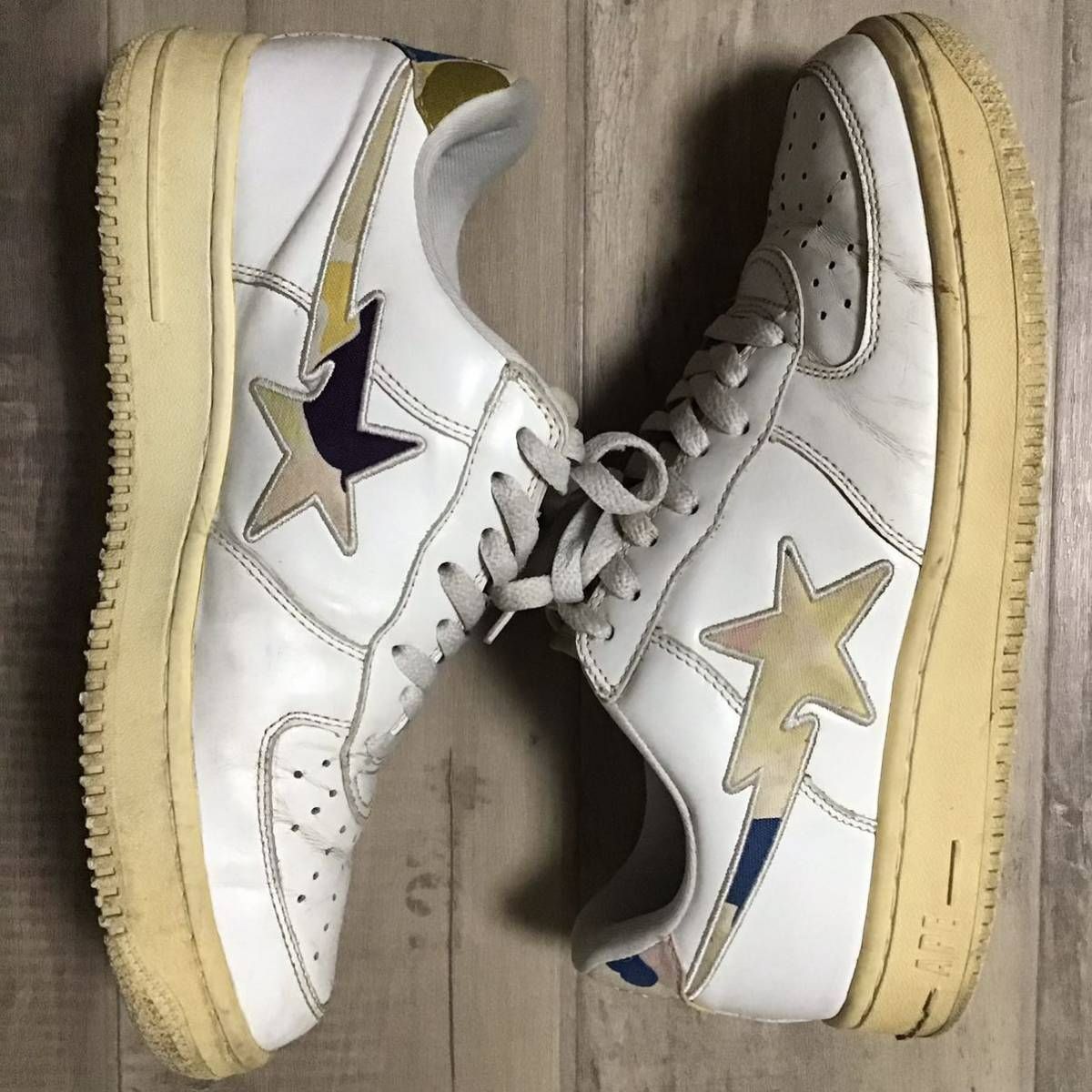 Multi camo レザー BAPE STA スニーカー 27.5cm a bathing ape BAPE 