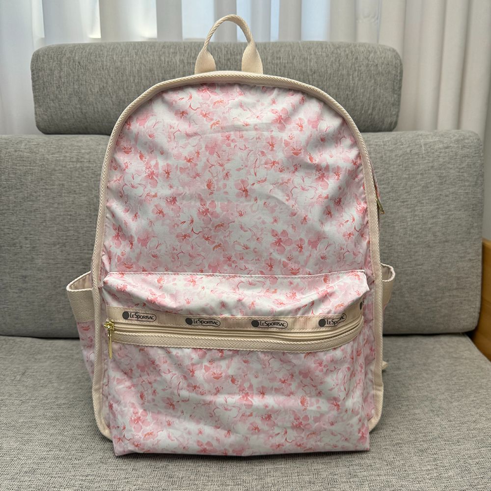 新品 Lesportsacレスポートサック リュックバッグ バックパック 通勤 通学 旅行カバン 3747 さくら ピンク 桜