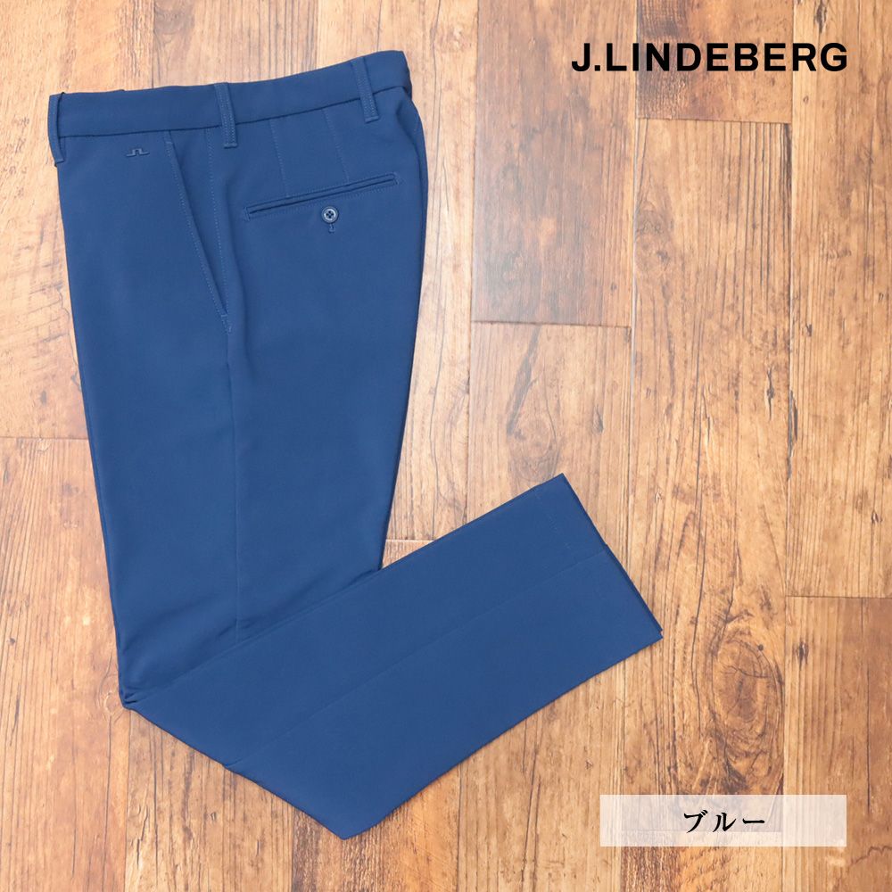秋冬|J.LINDEBERG|32インチ|裏フリース ゴルフパンツ 保温 撥水 4WAYストレッチ 速乾 シンプル 洗練 30代 40代 50代 メンズ ジェイリンドバーグ |青|ブルー|ki198|