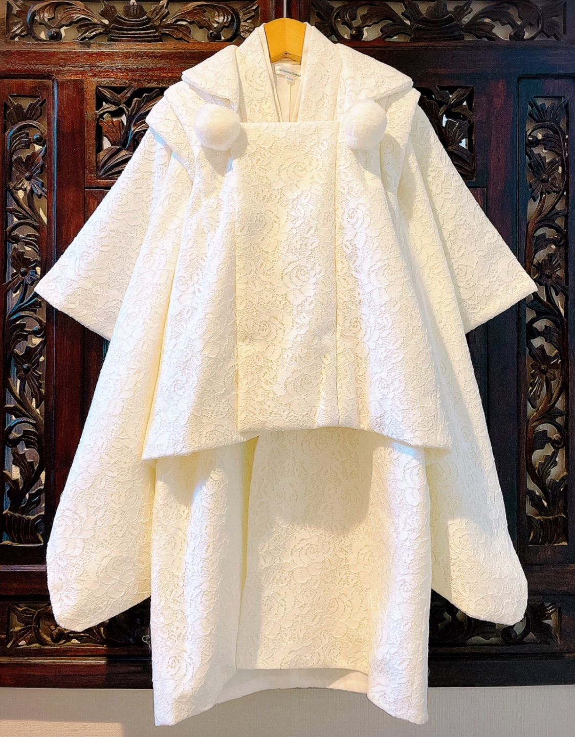 キャサリンコテージ 新品 七五三 白色 レース 花柄 着物 被布 襦袢 100 