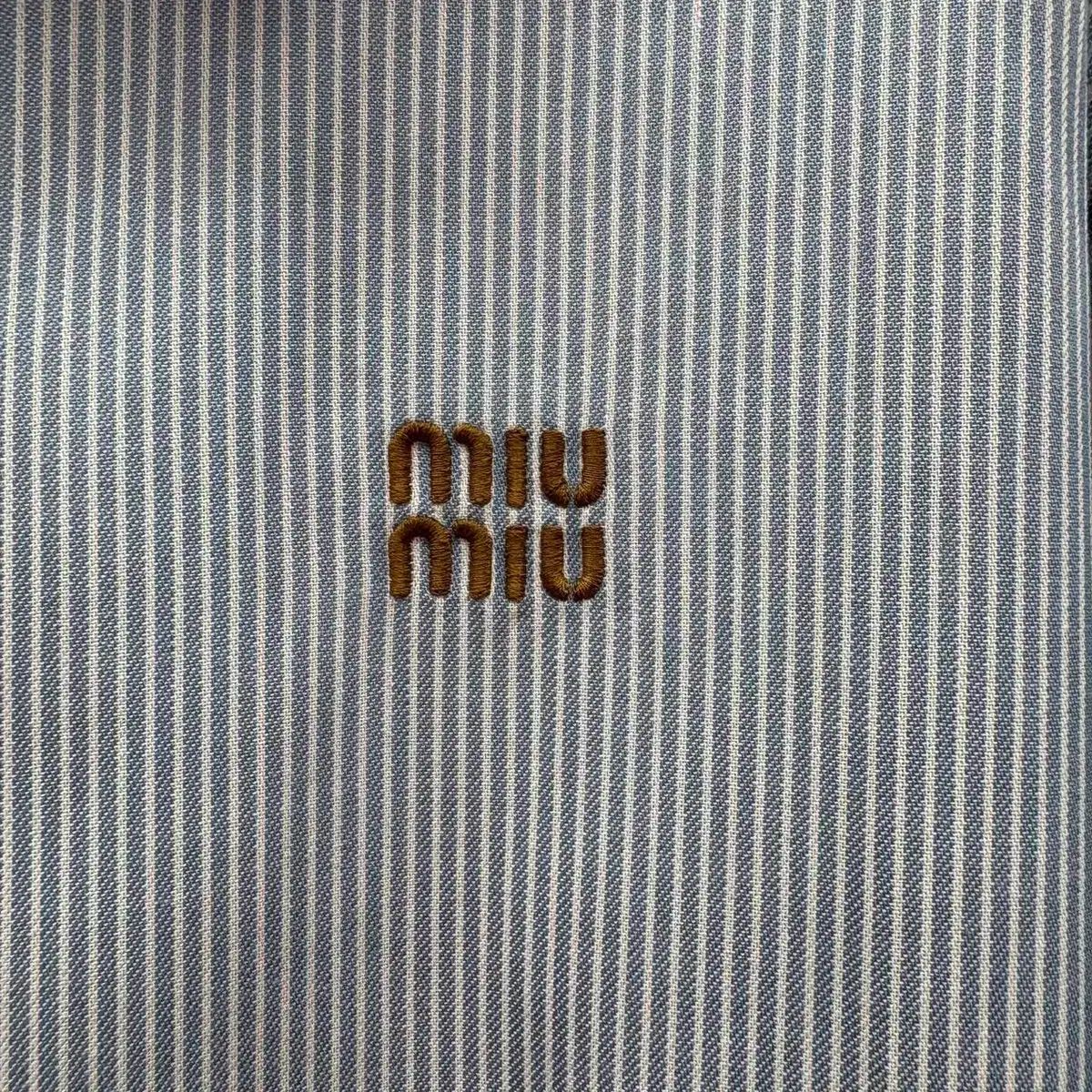 MIU MIU ミュウミュウ ユニセックス カジュアル ロゴ ストライプ ジャケット KANDAIZUMI_COM