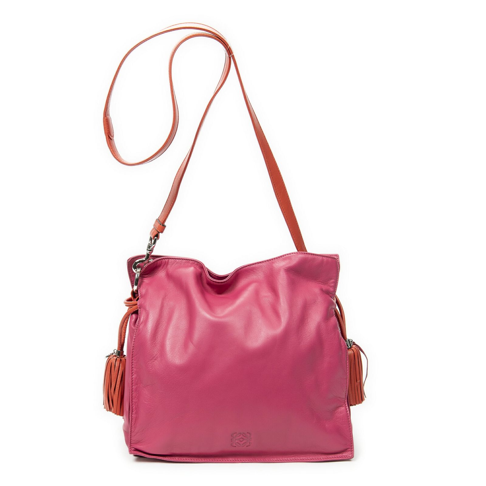 LOEWE ロエベフューシャピンク オレンジカーフスキンレザーA