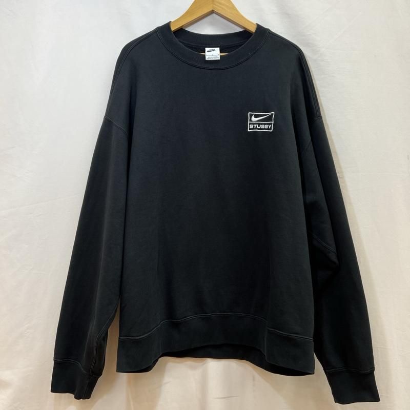 STUSSY ステューシー トレーナー 長袖 NIKE ナイキコラボ Acid Wash Fleece Crew DO5310-010 ロゴ刺繍  スウェット - メルカリ