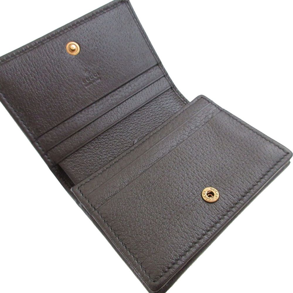 新品同様 グッチ GGマーモント ラインストーン 499783 レザー ブラック  