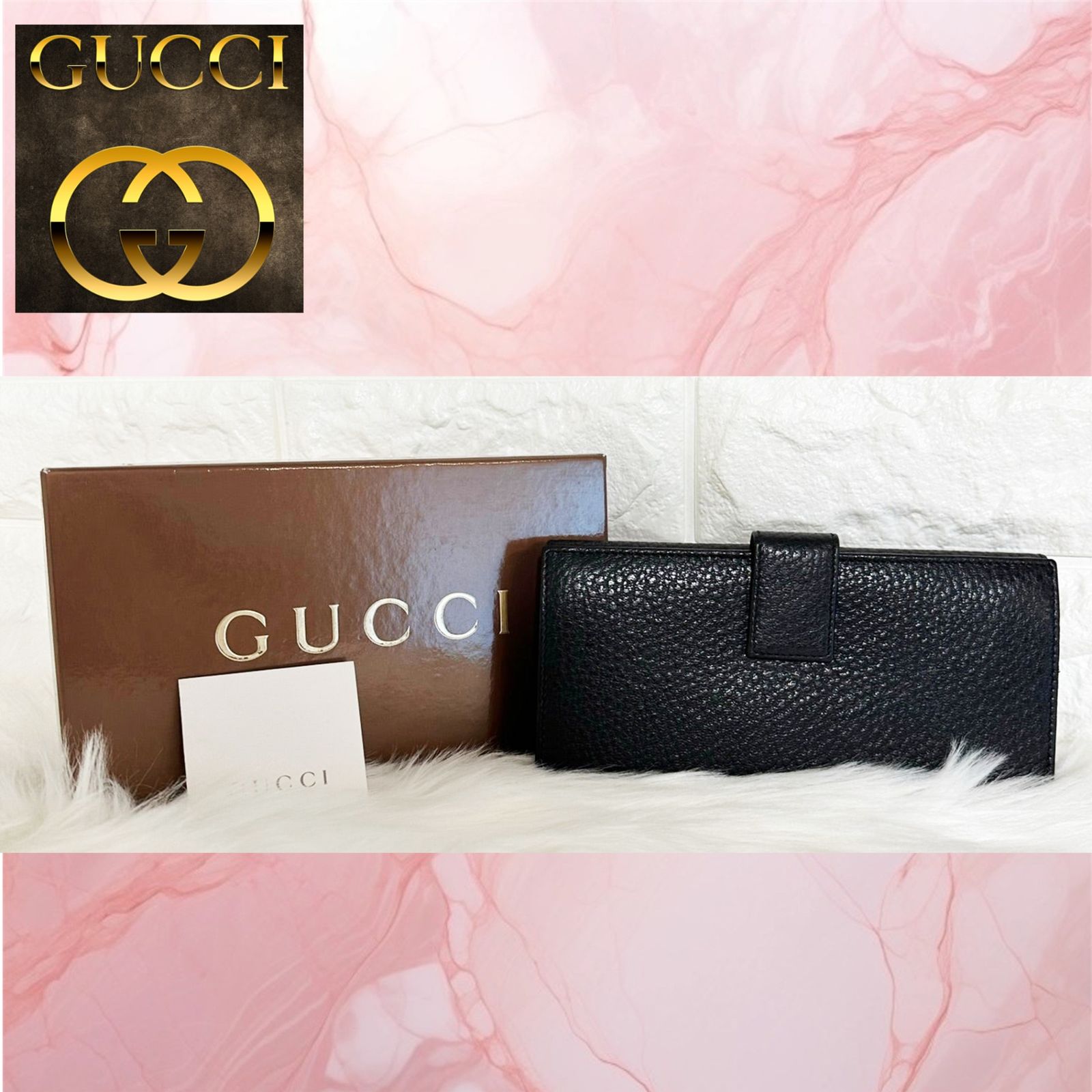 GUCCI グッチ 137375 Wホック 長財布 ホースビット ブラック 人気 GUCCI グッチ Wホック 長財布 137375 ホースビット ブラック